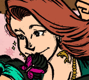 Marina and her daughter Jolyne making breakfast.